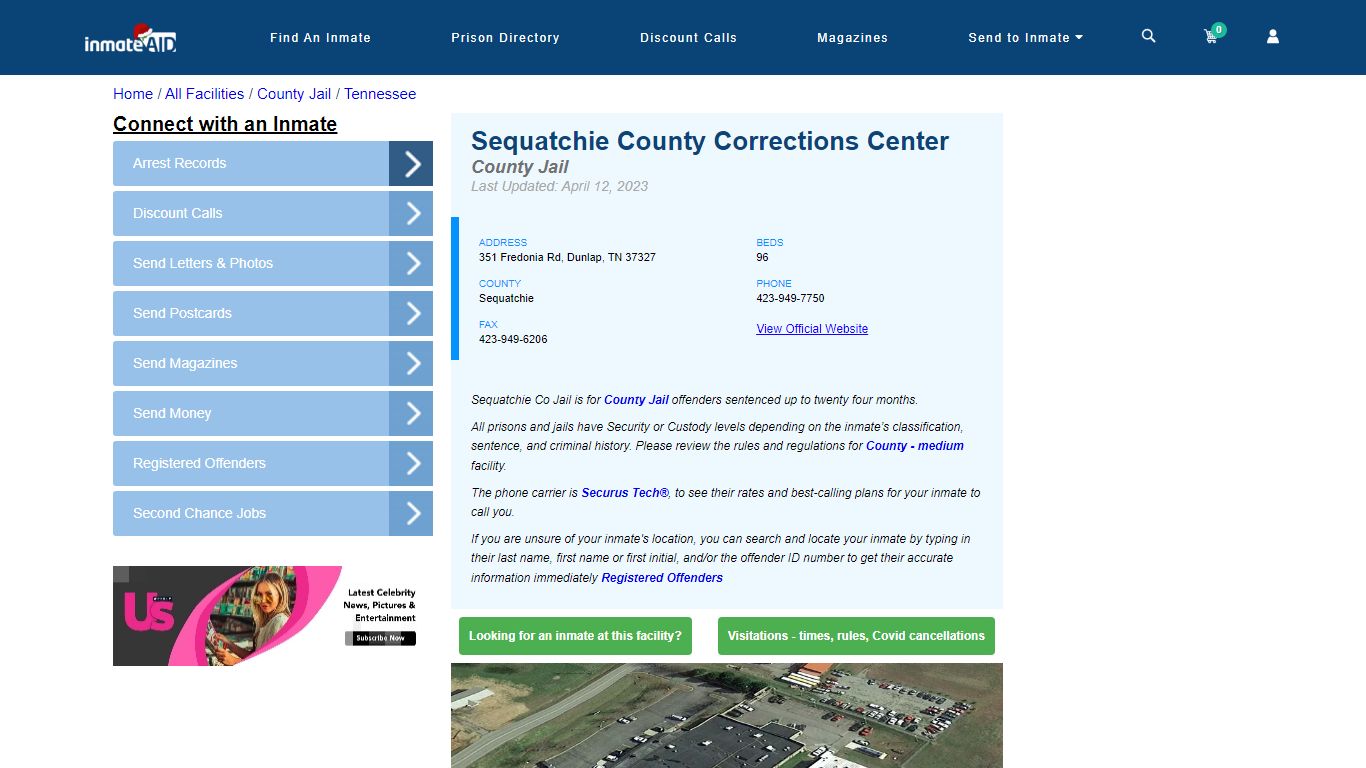 Sequatchie County Corrections Center - Inmate Locator - Dunlap, TN
